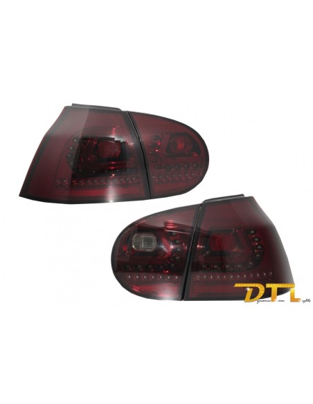 LITEC LED luci posteriori per VW Golf 5 V (04-09) rosso-fumo w/ luce di svolta sequenziale