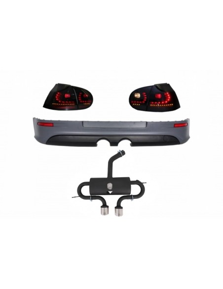 Sistema di scarico completo di estensione del paraurti posteriore per VW Golf V 03-08 w
