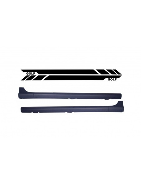 Gonne laterali per VW Golf V MK5 (03-07) w/ lato adesivi vinile nero