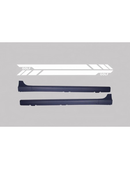 Gonne laterali per VW Golf V MK5 (03-07) w/ lato adesivi vinile bianco