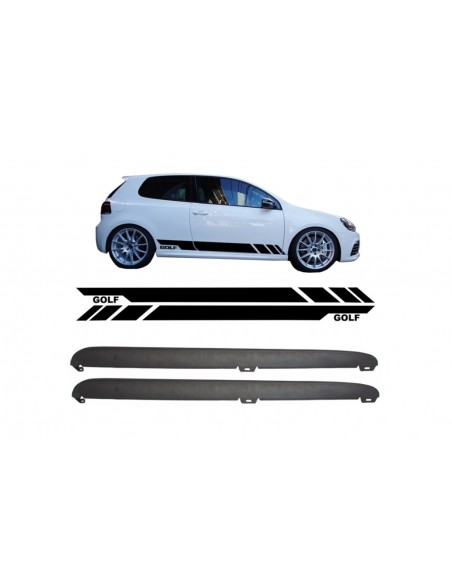 Lato Gonne w/ lato Decalcomanie Vinile Nero per VW Golf VI Golf 6 (08-14)