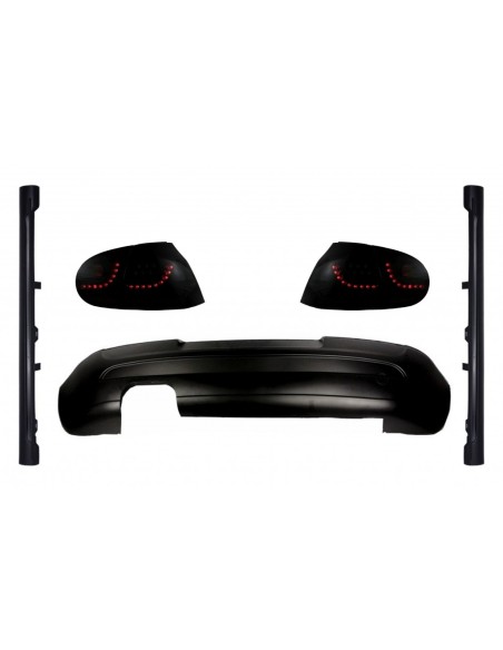 Luci dinamiche nere fumo LED fanali posteriori w/ estensione paraurti posteriore e gonne laterali VW Golf 5 (04-07) GTI 30 (157)