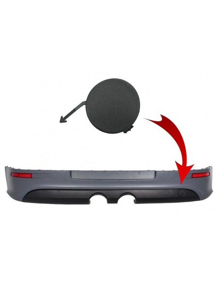 Gancio traino copertura posteriore paraurti estensione VW Golf 5 V (03-07) R32 Design (92)