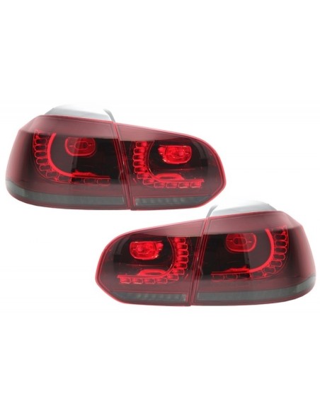 Fanali posteriori Full LED per VW Golf 6 VI (08-13) R Design Rosso Fumo Luce di Svolta Statica