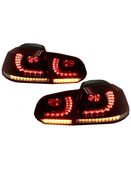 Fanali posteriori LED FULL per VW Golf 6 VI (08-13) R Design Luce di svolta sequenziale Cherry Red