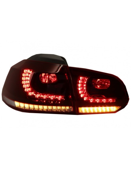 Fanali posteriori LED FULL per VW Golf 6 VI (08-13) R Design Luce di svolta sequenziale Cherry Red