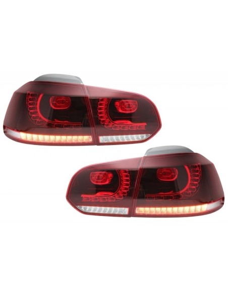 Fanali posteriori Full LED per VW Golf 6 VI (08-13) Cherry Red R