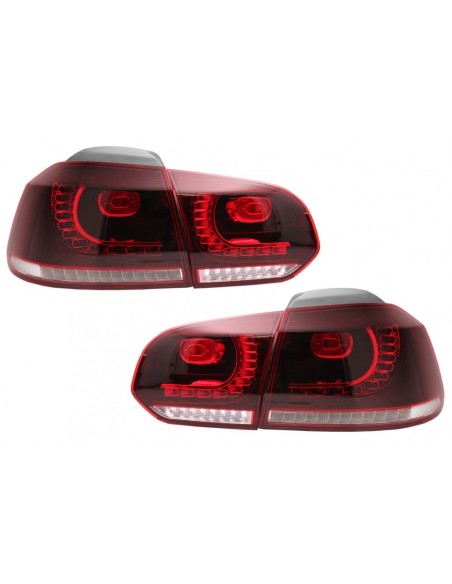 Fanali posteriori Full LED per VW Golf 6 VI (08-13) Cherry Red R