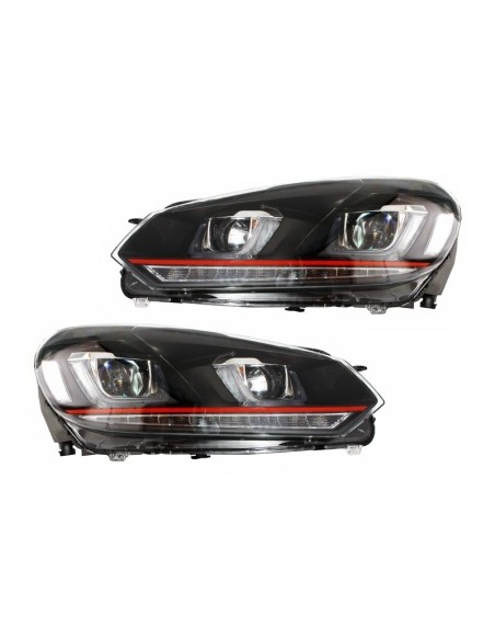 Fari e fanali posteriori Full LED per VW Golf 6 VI (08-13) R U Design Luce di svolta sequenziale LHD