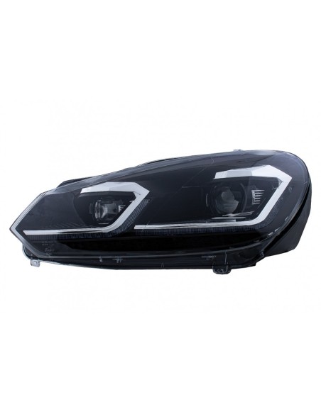 Fari a LED per VW Golf 6 VI (08-13) w/ Facelift G7.5 Look Silver Flowing Luci di svolta sequenziali