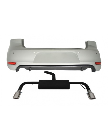 Paraurti posteriore w/ sistema di scarico completo per VW Golf 6 VI (08-12)