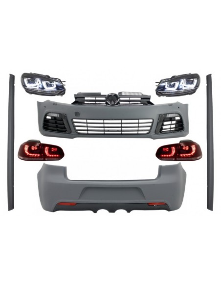 Kit completo per VW Golf VI 6 MK6 (08-13) R Design w/ Fari e fanali posteriori Dynamic Turning Light Only RHD