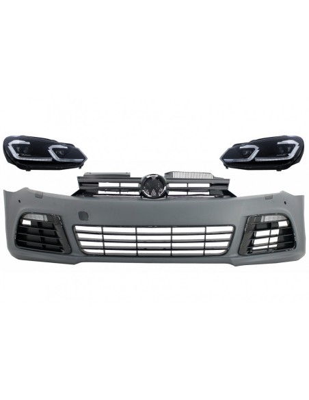 Paraurti anteriore w/ LED fari che scorre luci di svolta sequenziale per VW Golf VI 6 MK6 (08-13) R Design w/ PDC