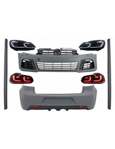 Kit completo per VW Golf VI 6 MK6 (08-13) R Design w/ luce di svolta sequenziale