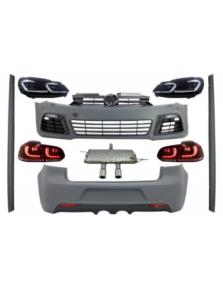 Kit per VW Golf VI 6 MK6 (08-13) R Design w/ sistema di scarico