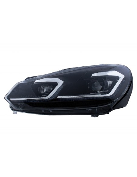 Fari a LED e fanali posteriori per VW Golf 6 VI (08-13) w/ Facelift G7.5 Look Silver Flowing Luci di svolta sequenziali LHD