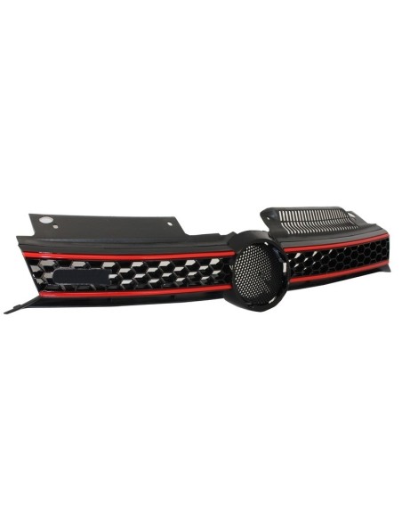 Griglia centrale griglia anteriore per VW Golf 6 VI (08-12) w/ LED fari che scorre luci di svolta sequenziale
