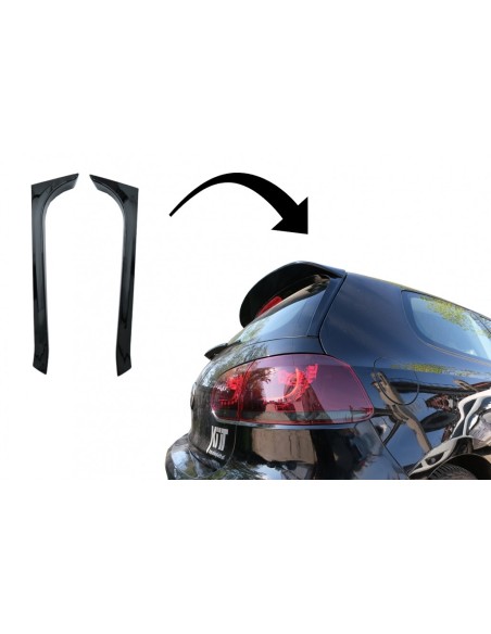 Bagagliaio Finestrino Posteriore Aletta Spoiler per VW Golf 6 GTI -MK6 (08-12) Piano Nero