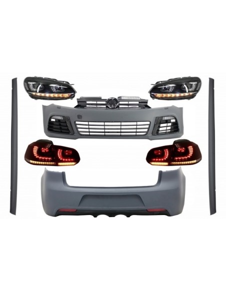 Kit completo per VW Golf VI 6 MK6 (08-13) R Design w/ Fari e luci posteriori Dynamic Turning Light