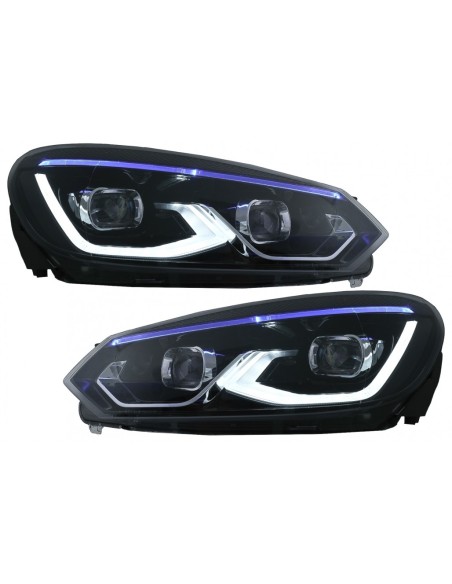Fari full LED per VW Golf 6 VI (08-13) upgrade a Golf 8 Design