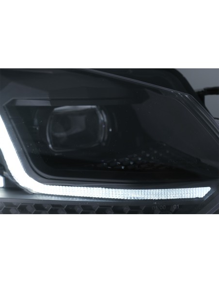 Fari a LED per VW Golf 6 (08-13) w/ Facelift G7.5 Look Black Flowing Luci di svolta sequenziali LHD
