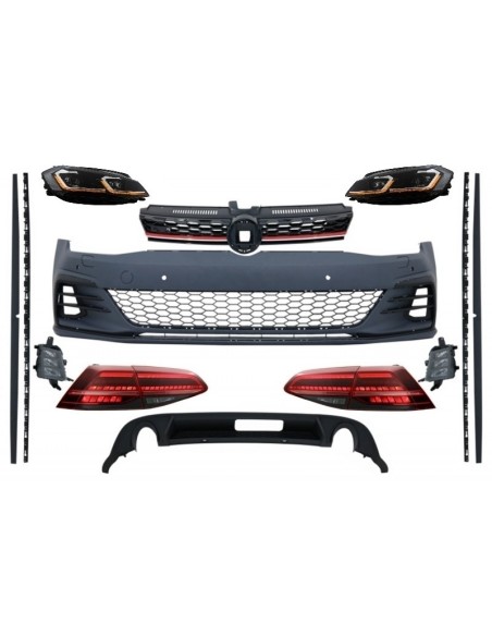 Kit completo w/ fari Bi-Xenon e fanali posteriori a LED per VW Golf 7.5 VII Facelift (17-up)