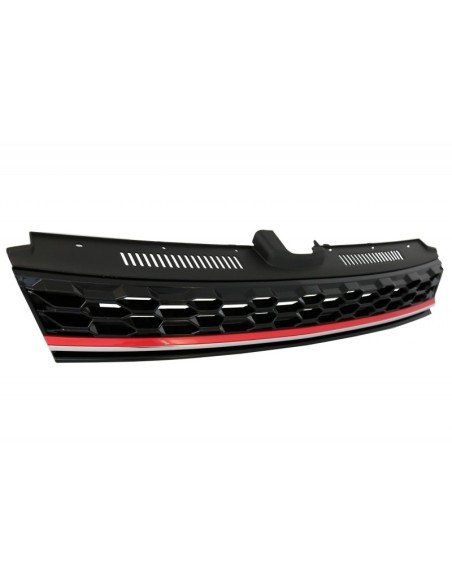 Centrale Badgeless Grille w/ RHD LED fari sequenziale dinamico di svolta luci per VW Golf 7.5 VII Facelift (17-up) rosso e cromo