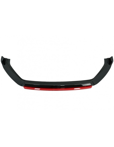 Spoiler di estensione del labbro del paraurti anteriore per VW Golf 7.5 Facelift (17-) nero lucido - rosso