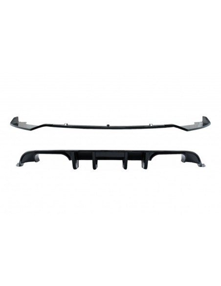 Paraurti posteriore Diffusore d'aria w/ paraurti anteriore Lip Extension Spoiler per VW Golf 7.5 (17-19)Look Piano Nero