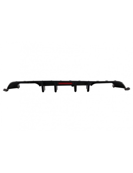 Paraurti posteriore diffusore d'aria per VW Golf 7.5 (17-19)Look Piano nero w/ LED riflettore rosso