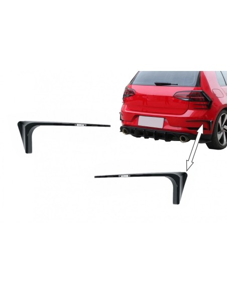 Paraurti posteriore Splitter alette fendinebbia Trim per VW Golf 7.5 (17-19)