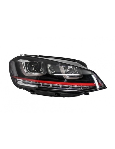 Fari 3D LED DRL per VW Golf 7 VII RED R GTI Look LED Turn Light