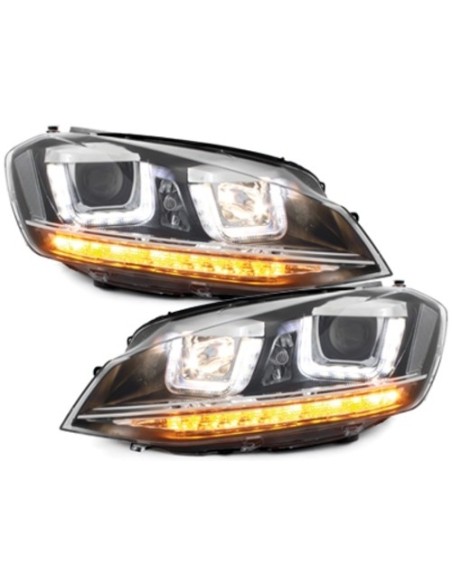 Fari di montaggio R-look 3D LED DRL w/ Griglia per VW Golf 7 VII Silver R-line Look