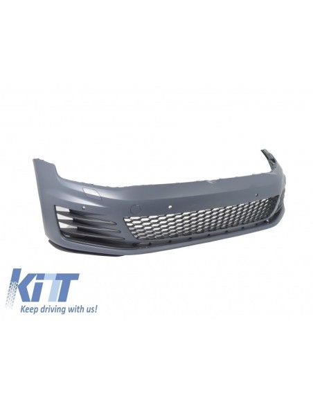 Paraurti anteriore per VW Golf VII Golf 7 13-up GTI Look w/ Fari 3D RED LED DRL Turn Light