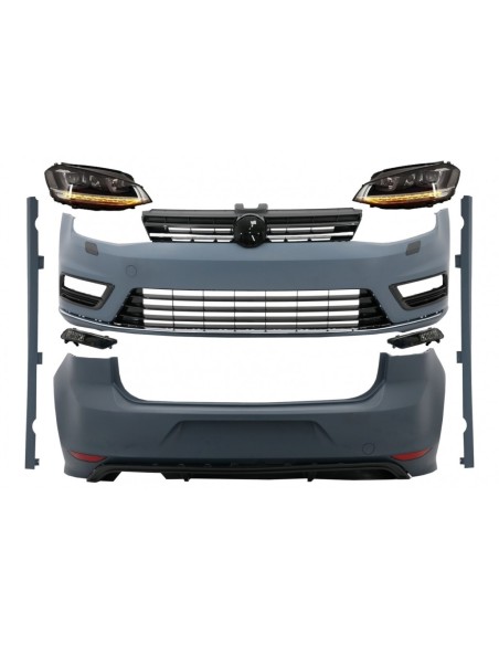 Kit completo per VW Golf 7 VII 12-17 R-line Look w/ Fari 3D LED DRL luci di svolta Argento