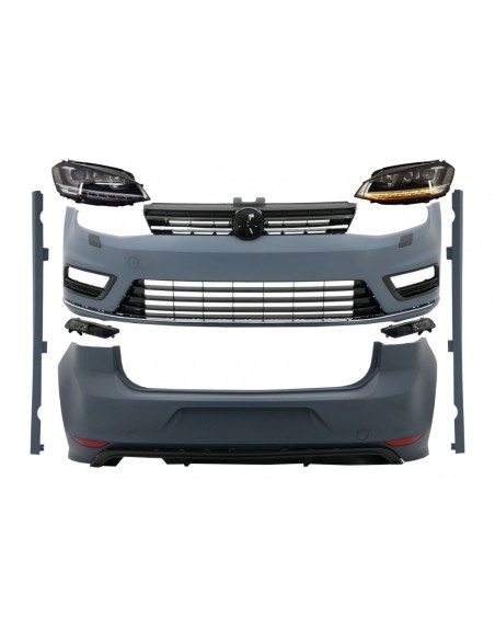 Kit completo per VW Golf 7 VII 12-17 R-line Look w/ Fari 3D LED DRL luci di svolta Argento