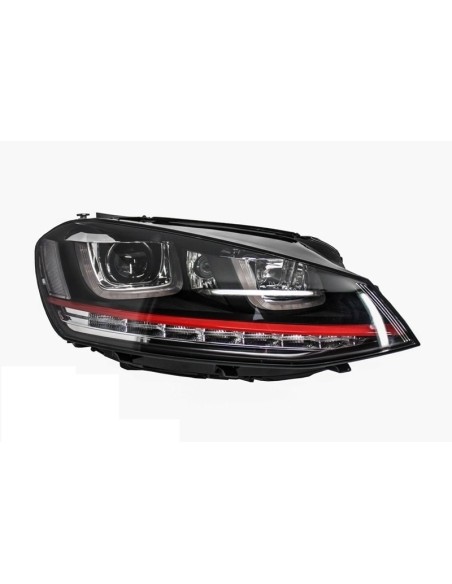 Fari RHD 3D LED DRL per VW Golf 7 VII RED R GTI Look LED che scorre luci di svolta sequenziali