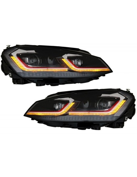Fari LED RHD per VW Golf 7 VII Facelift G7.5 GTI Look Luci di svolta dinamiche sequenziali