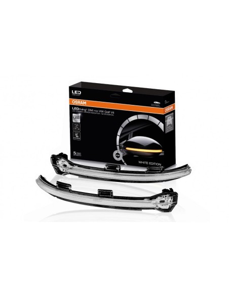 Osram Dynamic Full LED Mirror Indicatori LEDriving per VW Golf 7 & 7.5 (08-12-) VW Touran II (05-15-) Lamando (14 -19) Bianco