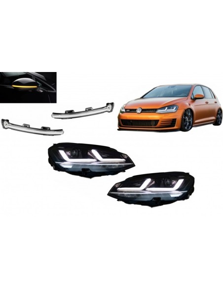 Osram Full LED Fari w/ Dynamic Mirror Indicatori LEDriving per VW Golf 7 VII 12-17 Aggiornamento