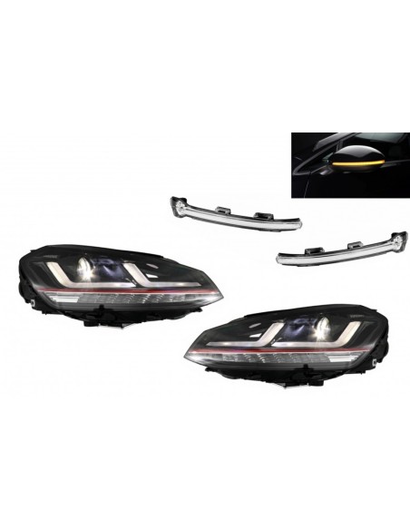 Osram fari LED completi w/ indicatori dello specchio dinamico per VW Golf 7 VII Red GTI Upgrade Xenon&Halogen