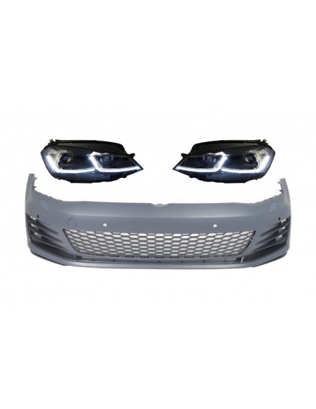 Paraurti anteriore w/ LED fari sequenziale dinamico luci di svolta per VW Golf VII 7 5G (13-17) GTI Look