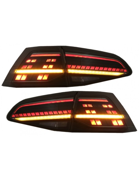 Fanali posteriori a LED completi per VW Golf 7 e 7,5 VII (12-) Retrofit Facelift G7.5 Look Luci di svolta sequenziali Fumo