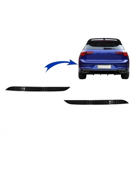Honeycomb paraurti posteriore riflettore per VW Golf 8 VIII Hatchback (-up)