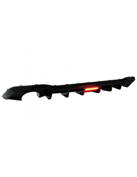 Diffusore paraurti posteriore per VW Golf 8 Hatchback Mk8 MQB (-Up) Piano Nero