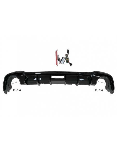 Diffusore paraurti posteriore per VW Golf 8 Hatchback Mk8 MQB (-Up) Piano Nero