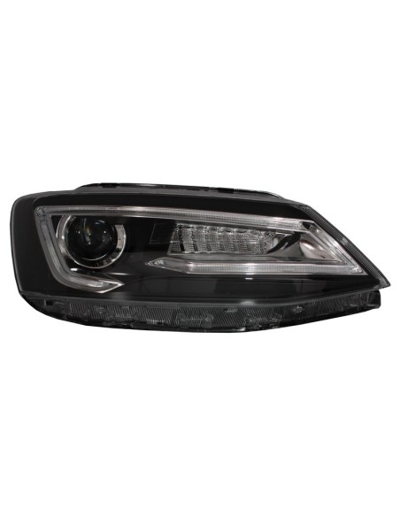 Fari LED DRL per VW Jetta Mk6 VI (11-17) Bi-Xenon Design Dynamic Flowing Signals Demon Look