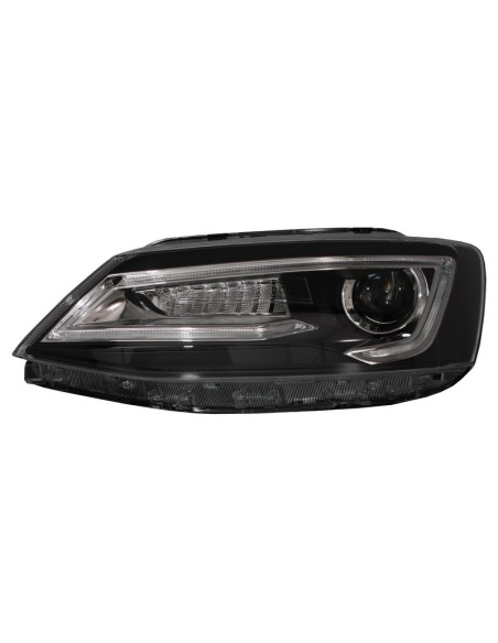 Fari LED DRL per VW Jetta Mk6 VI (11-17) Bi-Xenon Design Dynamic Flowing Signals Demon Look