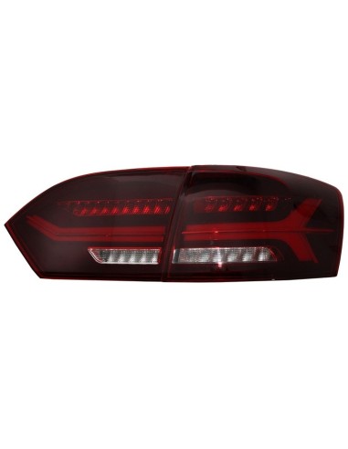 Fanali posteriori a LED per VW Jetta Mk6 VI (12-14) Dynamic Flowing Turn Signals Red Smoke