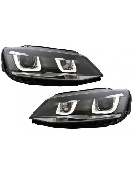 Fari a LED per VW Jetta Mk6 VI (11-17) GTI 3D U Bi-Xenon Design